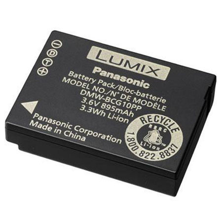 Panasonic DMW-BCG10 ID-Secured Lithium Ion Battery for Lumix Digital Cameras - 3.6V, 895mAh image