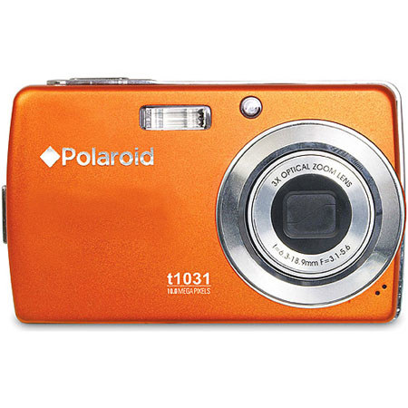 Polaroid t1031 Orange 10.0 MP Digital Camera with 3x Optical Zoom, 4x Digital Zoom, 3&quot; LCD, Image Stabilization image