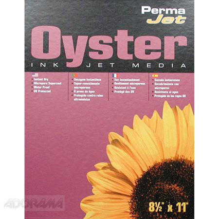 PermaJet Oyster 271, Resin Coated Luster Inkjet Paper, 271gms, 8.5" x 11", 50 Sheets. image
