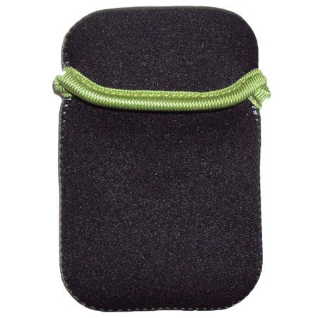 Pentax Adventure Sleeve for the Optio W90 Digital Camera, Black with Green Piping