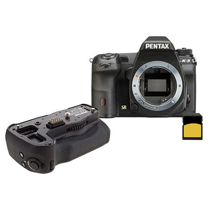 Pentax K3 Digital SLR Camera - Bundle With 32GB SDHC Class 10 Memory Card, Pentax D-BG5 Battery Grip for K3 Camera