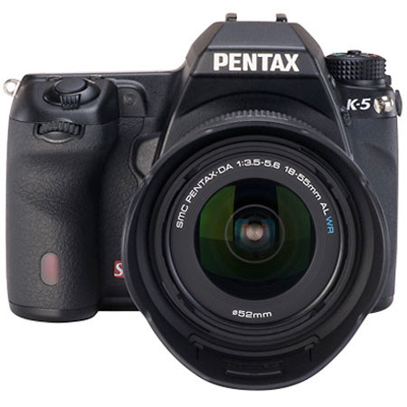 Pentax K-5 Digital SLR Camera with 18-55mm Zoom Lens, 16.3MP CMOS Sensor, 1080p HD Video at 25 FPS, 3 inch LCD, Black image