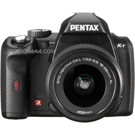 Pentax K-r Digital SLR Camera Body with DA L 18-55 Zoom Lens, 12.4 Megapixel CMOS Sensor, 720p HD Video, Black image