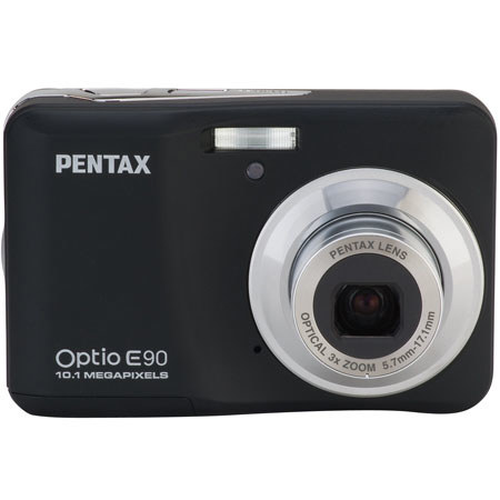 Pentax Optio E90 Digital Camera with 10.1 Megapixels, 3x Optical Zoom Lens, 2.7&quot; LCD, Black image