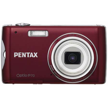 Pentax Optio P70 Digital Camera with 12.0 Megapixel, 4x Optical Zoom, 6.3x Digital Zoom and 2.7&quot; LCD Screen - Red image