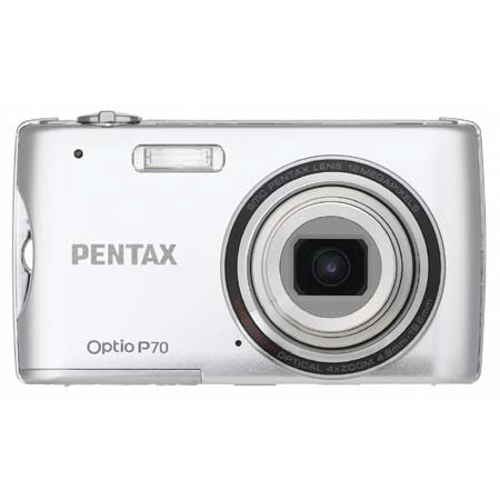 Pentax Optio P70 Digital Camera with 12.0 Megapixel, 4x Optical Zoom, 6.3x Digital Zoom and 2.7" LCD Screen - Silver image