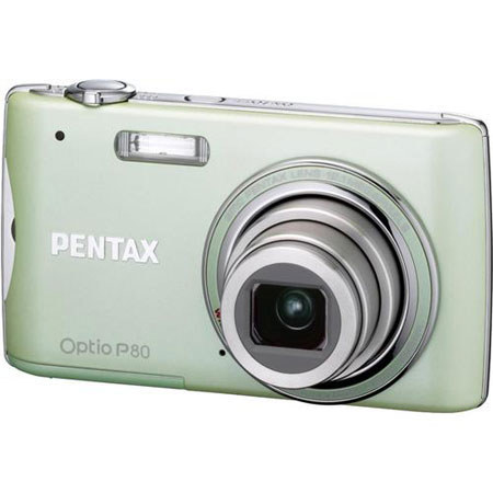 Pentax Optio P80 Digital Camera with 12.1 Megapixel, 4x Optical Zoom, 6.3x Digital Zoom - Mint Green image