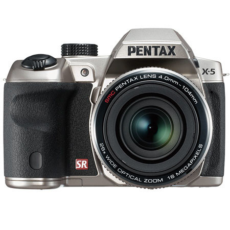 Pentax X-5 Black Digital Camera, 16MP, Electronic Viewfinder, 26X Super-Tele Zoom Lens, 3" Tiltable LCD Screen, Full HD 1080p, Triple Shake Reduction Techn