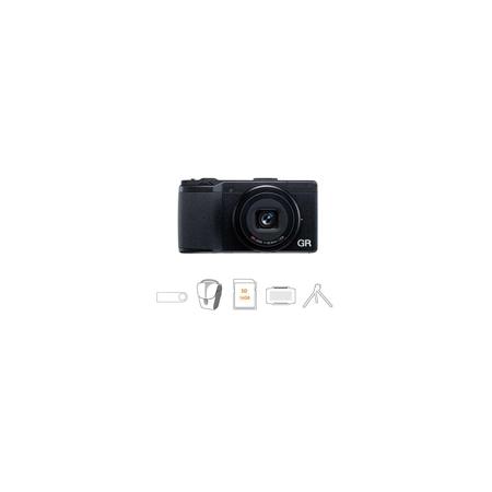 Ricoh GR Pocket-Size Compact Digital Camera - Bundle - with Flashpoint Mini Multi-Card Reader, Lexar 16GB Class 10 Pro SDHC UHS-I Memory Card, Lowepro Pouch, Adorama Memory Card Holder & Adorama Mini Tabletop Tripod