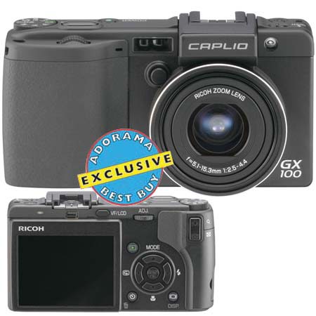 Ricoh Caplio GX100 Compact 10mp Digital Camera with 24-72mm Zoom Lens (35mm equiv.) without VFI LCD Viewfinder - U.S.A. Warranty image