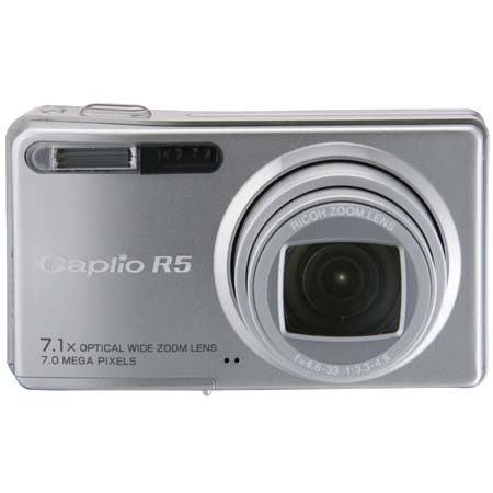 Ricoh Caplio R5 Silver, Digital Point &amp; Shoot 7mp Camera, with 28-200mm Optical Zoom &amp; Vibration Correction function image