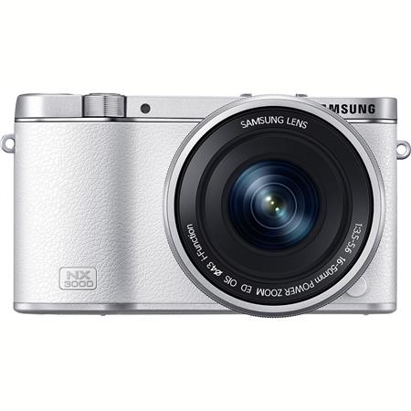 Samsung NX3000 Mirrorless Digital Camera with 16-50mm Lens, SEF8A Flash & Adobe Lightroom 5, 20.3MP, 3