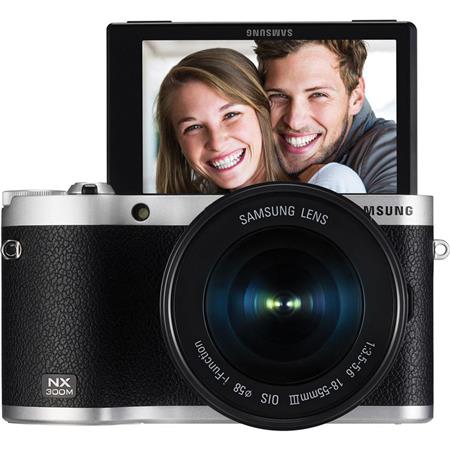Samsung NX300M Mirrorless Digital Black Camera with 18-55mm f/3.5-5.6 OIS Lens, 20.3MP, 3.31