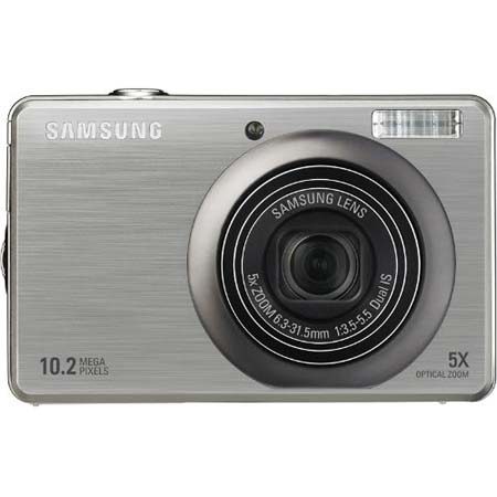 Samsung SL Series SL420 Digital Point &amp; Shoot Camera, 10.2 Megapixel, 5x Optical Zoom, 2.7" TFT LCD Screen, Silver image