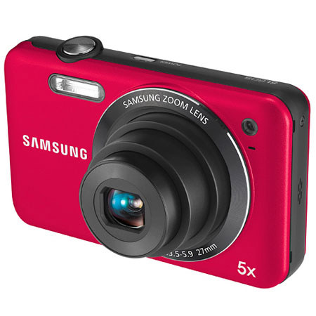 Samsung SL605 Digital Point and Shoot Camera with 12.2 Megapixels, 5x 27-135mm Equivalent Wideangle Zoom, Red image