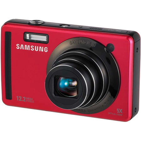 Samsung SL720 12MP Digital Camera, 5x Optical Zoom, 3&quot; LCD, Red image