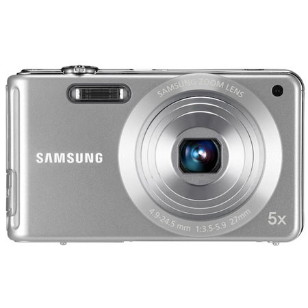 Samsung DualView TL110 14.2 MP Digital Point &amp; Shoot Camera, 5x Optical Zoom, 2.7&quot; LCD, 720p HD @ 30fps - Silver image
