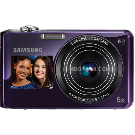 Samsung DualView TL210 12.2 MP Digital Point &amp; Shoot Camera with 27mm Wide Angel Lens, 5x Optical Zoom, Dual Image Stabilization - Violet image