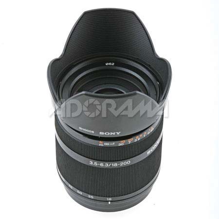 Sony 18-200mm f/3.5-6.3 a (alpha) Mount Digital SLR Standard Zoom Lens with Hood. image