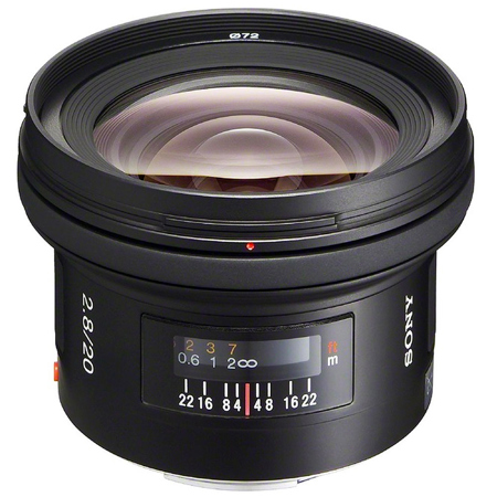 Sony 20mm f/2.8 a (alpha) Mount Digital SLR Wide Angle Lens with Hood image