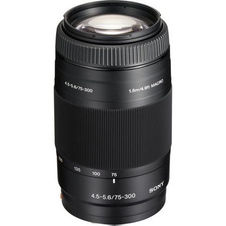 Sony 75-300mm f/4.5-5.6 a (alpha) Mount Digital SLR Telephoto Zoom Lens with Hood. image