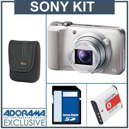 Sony Cyber-shot DSC-HX10V Digital Camera,Silver - Bundle - with 16GB SD Memory Card, Camera Case, Spare Rechargeable Lithium-ion Battery