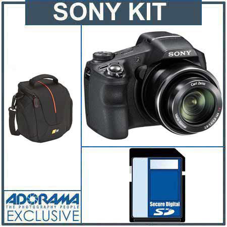 Sony Cyber-shot DSC-HX200V Digital Camera, Black - Bundle - with 32GB SDHC Memory Card, Camera Case