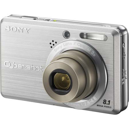 Sony Cybershot DSC-S780 Digital Still Camera, 8.1 Megapixel, 3x Optical Zoom Lens, 2x Digital Zoom, 2.5" LCD Screen image