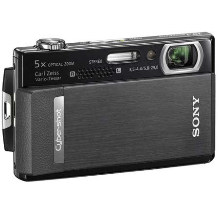 Sony Cyber-shot DSC-T500/B Point &amp; Shoot Digital Camera, 10.1 Megapixel, 5x Optical Zoom Lens, 10x Digital Zoom, 3.5" LCD Screen image