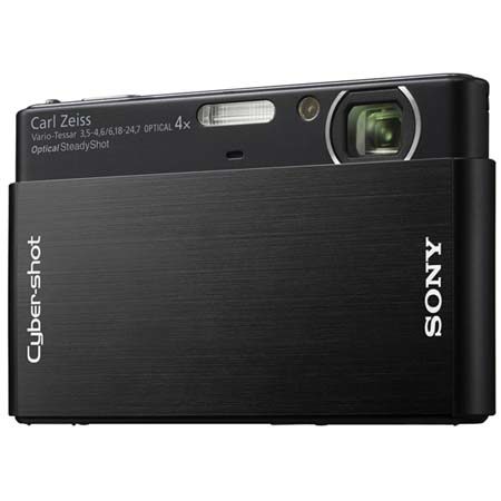 Sony Cyber-shot DSC-T77 Ultra-Slim Point &amp; Shoot Digital Camera, 10.1 Megapixel, 4x Optical, 2x Digital Zoom, 3" LCD Screen, Black image