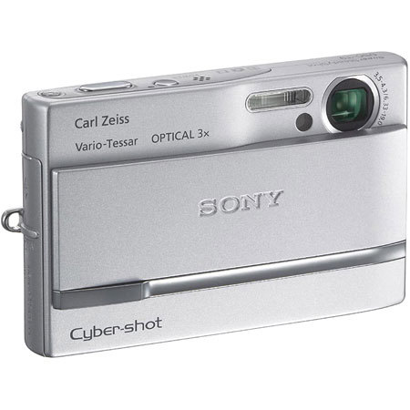 Sony Cybershot DSC-T9, Digital Still Camera, 6.0 Megapixel, 3x Optical, 2x Digital Zoom Lens, 2.5" LCD Screen, 58mb Internal Memory, Silver image