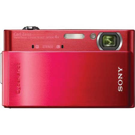 Sony Cyber-shot DSC-T900 Digital Camera with 12.1 Megapixel, 4x Optical Zoom, 3.5" LCD Display, Carl Zeiss Vario-Tessar Lens, Red image