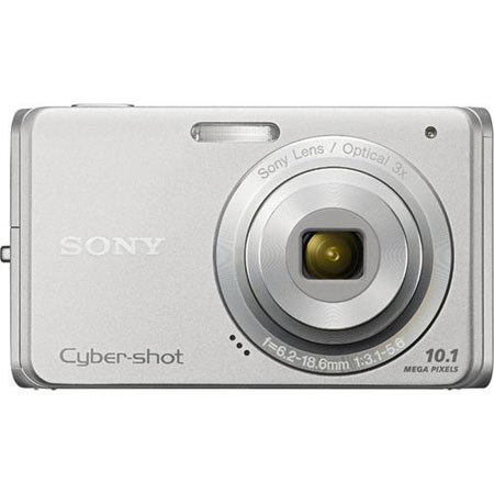 Sony Cyber-shot DSC-W180 Digital Still Camera with 10.1 Megapixel, 3x Optical Zoom, 2.7" LCD Display, Silver image