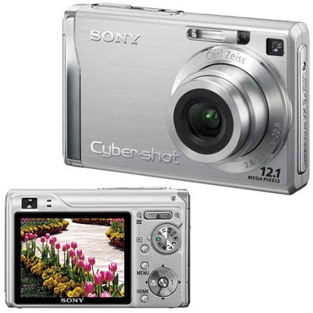 Sony DSC-W200 Cyber-shot Digital Point &amp; Shoot Camera, 12.0mp, 3x Optical, 2x Digital Zoom, 2.5&quot; LCD Screen, Silver image