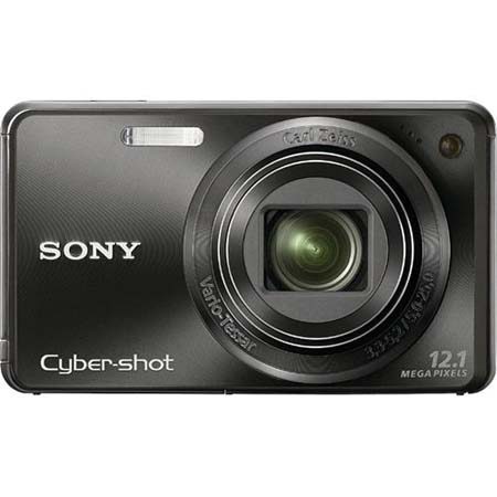 Sony Cyber-shot DSC-W290 Digital Camera with 12.1 Megapixel, 5x Optical Zoom, 3.0" LCD Display, Carl Zeiss Vario-Tessar Lens, Black image