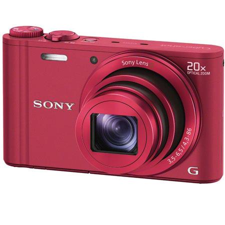 Sony - DSC-WX300 182-Megapixel Digital Camera - Red