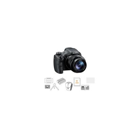 Sony Cyber-shot DSC-HX300 Digital Camera, 20.4 Megapixel - Bundle With 32GBUHS-1 Class 10 SDHC Card. Spare Battery , New Leaf 5 Year Extended Warranty, Flashpoint Autopod Ultralight Tripod, LowePro Holster Case, Cleaning Kit, Screen Protector, Memory Wall