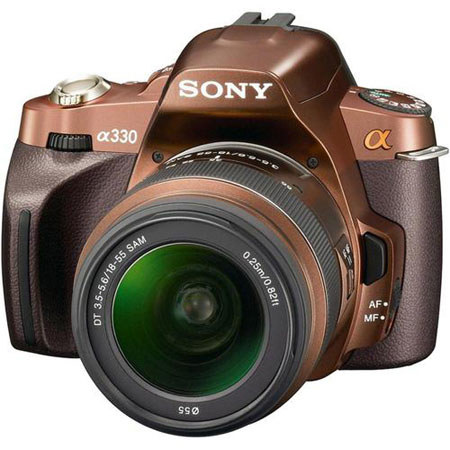 Sony (alpha) A330 10.2 Megapixel DSLR Camera with 18-55mm SAM Kit Lens, Copper Brown image