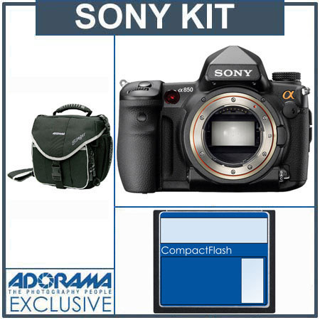 Sony a850 Digital SLR Camera Body Kit, with with SanDisk 8 GB Extreme IV Compact Flash Memory Card, Camera System Bag image