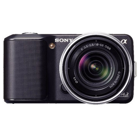 Sony (alpha) NEX-3 14.2 Megapixels Compact Interchangeable Lens Digital Camera with 18-55mm F3.5-5.6 OSS E-mount Lens, Black image