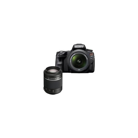 Sony Alpha DSLR SLT A37 16.2MP Digital Camera 2 Lens Kit, with Sony DT 18-55mm f/3.5-5.6 Zoom Lens, and Sony DT 55-200mm f/4-5.6 Telephoto Zoom Lens