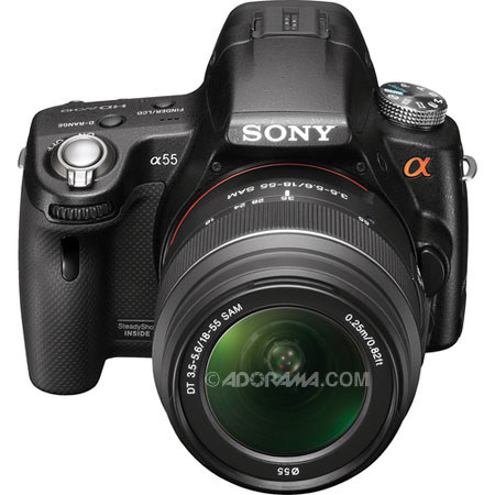 Sony SLT-55VL Translucent Mirror a55 DSLR Camera, 16.2 Megapixel, Quick AF Full HD Movie, 10 fps and 18-55mm DT Zoom Lens image
