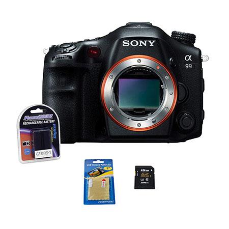 Sony SLT-A99V Digital SLR Camera Body - Bundle - with 8GB SDHC Card, Spare Battery, Screen Protector/Cleaning Kit