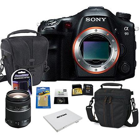 Sony SLT-A99V Digital SLR Camera Body, Black - BUNDLE - with 28-75mm f/2.8 SAM a (Alpha) Mount Lens, 32GB 200x SDHC Memory Card, Camera Case