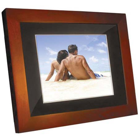 Portable USA 8&quot; Wooden Digital Photo Frame, 640 x 480 Resolution image