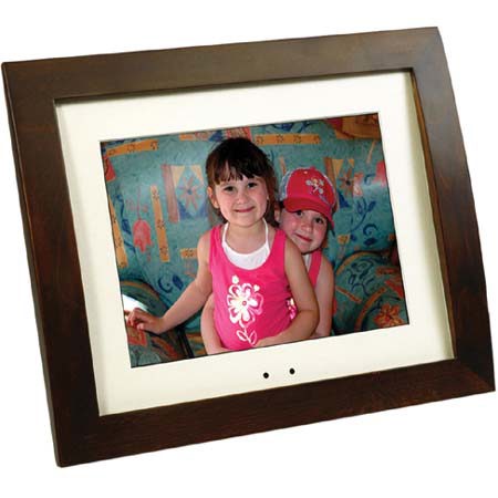 Smartparts 8.0" LCD Ultra Slim Espresso Wood Digital Picture Frame with SyncPix , 800x600 Resolution, 256mb Internal Memory, USB 2.0 image
