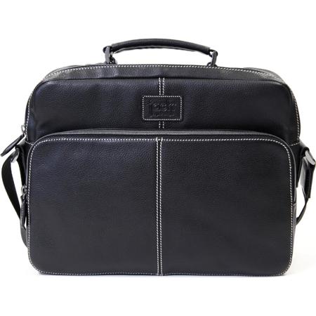 UPC 094922419415 product image for Jill-e Jack Jeremy Leather Laptop Bag 13" - Black | upcitemdb.com