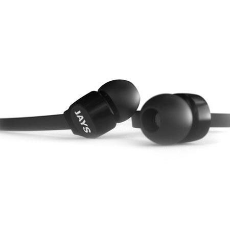 Jays a-Jays One In-Ear Earphones with Flat Tangle-Free Cable, Jays Sound Isolating System - Black image