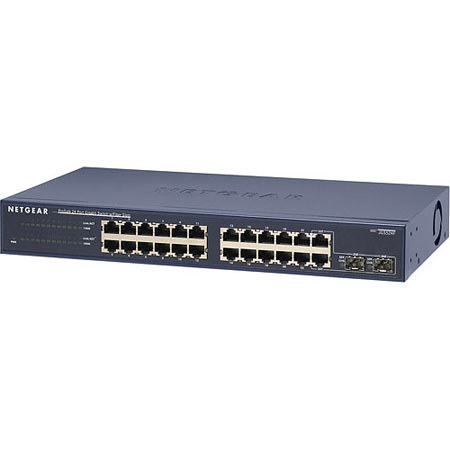 Netgear ProSafe 24-Port Gigabit Rackmount Switch with 2 SFP Slots