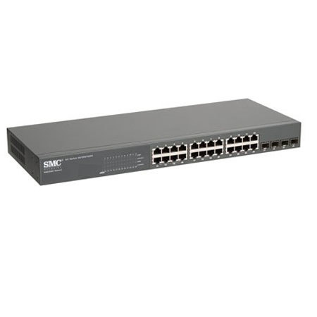 LG Electronics EZ Switch 24-Port Gigabit Web Managed Smart Switch with 4 SFP Combo Ports